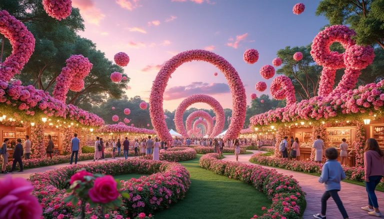 plongez au cœur du festival des roses 2025 : explorez comment une ville éphémère s'étend sur 12,5 hectares pour trois jours d'émotions florales et d'animations uniques. un événement incontournable à ne pas manquer !