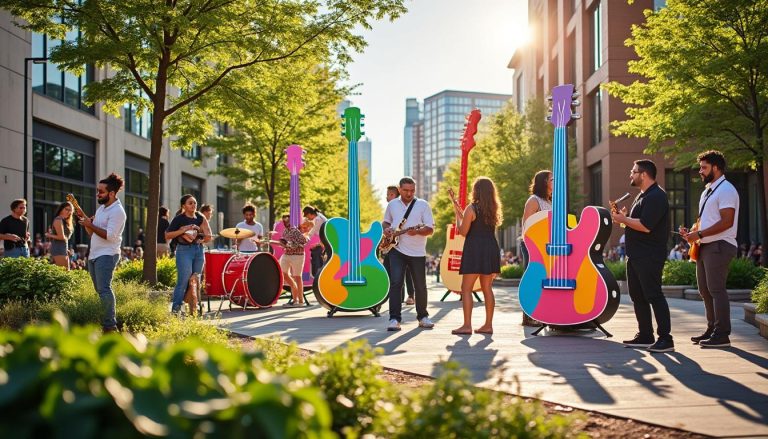 découvrez comment le downtown dayton partnership favorise la musique locale à travers des installations d'instruments de musique interactifs accessibles à tous au cœur du centre-ville de dayton.