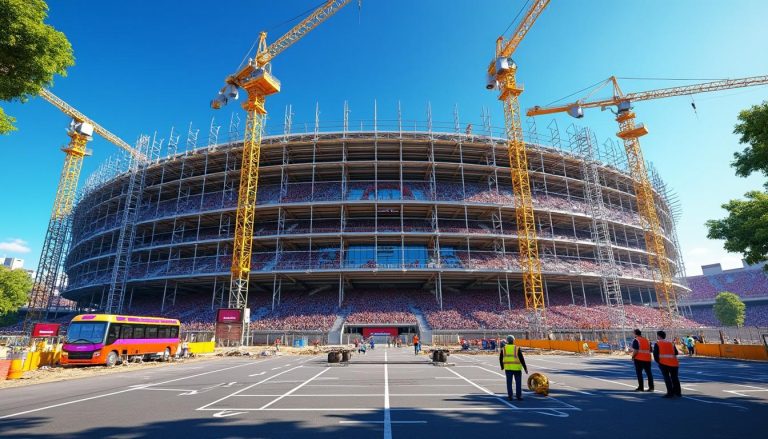 découvrez les dernières avancées des travaux de rénovation du spotify camp nou, présentées par le fc barcelone. suivez l'évolution du célèbre stade et les nouveautés prévues pour les supporters du barça.