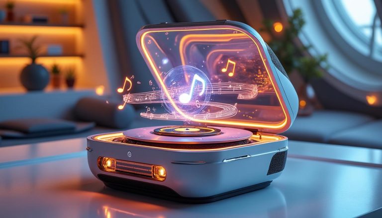 découvrez une boîte à musique innovante alliant tradition et technologie futuriste. offrez-vous une expérience sonore unique et envoûtante grâce à ce chef-d'œuvre venu du futur, parfait pour tous les passionnés de musique et de design.